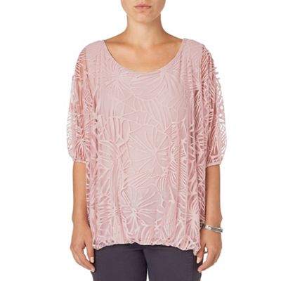 Phase Eight Pink cecily burnout top